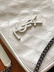 YSL Niki Wallet Chain Bag Wrinkle Leather White – 583103 – 19x15x6 cm - 4