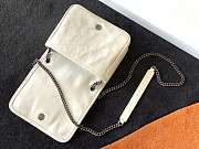 YSL Niki Wallet Chain Bag Wrinkle Leather White – 583103 – 19x15x6 cm - 6