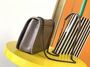 YSL Niki Wallet Chain Bag Wrinkle Leather Dove Grey– 583103 – 19x15x6 cm - 2