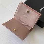 YSL Black Caviar Wallet With Silver Hardware Pink – 530841 – 11*8.5*3 cm - 4