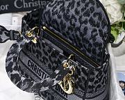 Lady Dior Embroidery Leopard Print Blue - M8002 - 24x20x11 cm - 5