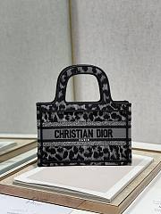 Dior Mini Book Tote Gray Leopard Print - 1288 - 24x17x7 cm - 1