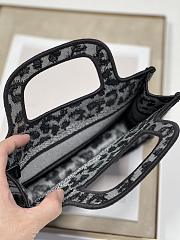 Dior Mini Book Tote Gray Leopard Print - 1288 - 24x17x7 cm - 4