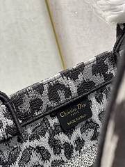 Dior Mini Book Tote Gray Leopard Print - 1288 - 24x17x7 cm - 6