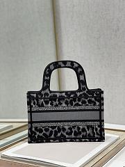 Dior Mini Book Tote Gray Leopard Print - 1288 - 24x17x7 cm - 5