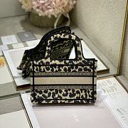 Dior Mini Book Tote Gold Leopard Print - 1288 - 24x17x7 cm - 5