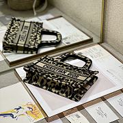 Dior Mini Book Tote Gold Leopard Print - 1288 - 24x17x7 cm - 3