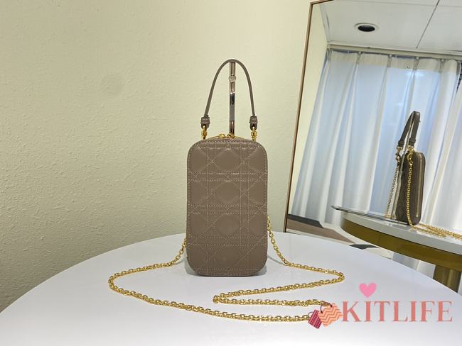 Dior Phone Holder Bag Brown - S0872O - 18 x 10.5 x 2.5 cm - 1