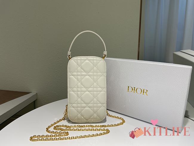 Dior Phone Holder Bag White - S0872O - 18 x 10.5 x 2.5 cm - 1