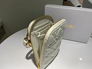 Dior Phone Holder Bag White - S0872O - 18 x 10.5 x 2.5 cm - 6