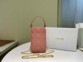 Dior Phone Holder Bag Pink - S0872O - 18 x 10.5 x 2.5 cm