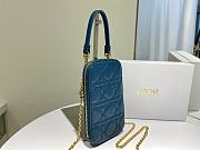 Dior Phone Holder Bag Blue - S0872O - 18 x 10.5 x 2.5 cm - 5