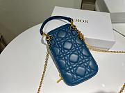 Dior Phone Holder Bag Blue - S0872O - 18 x 10.5 x 2.5 cm - 3