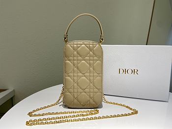 Dior Phone Holder Bag Yellow - S0872O - 18 x 10.5 x 2.5 cm