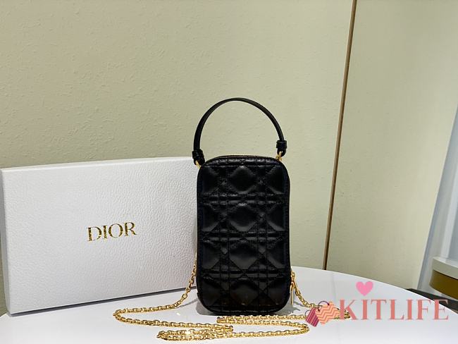 Dior Phone Holder Bag Black - S0872O - 18 x 10.5 x 2.5 cm - 1