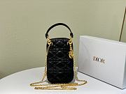 Dior Phone Holder Bag Black - S0872O - 18 x 10.5 x 2.5 cm - 6