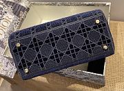Dior Lady D-Lite five-pattern embroidery Blue - 24 x 20 x 11 cm - 6