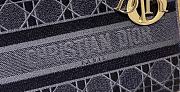 Dior Lady D-Lite five-pattern embroidery Blue - 24 x 20 x 11 cm - 2