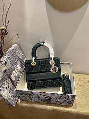 Dior Lady D-Lite five-pattern embroidery Green - 24 x 20 x 11 cm - 1