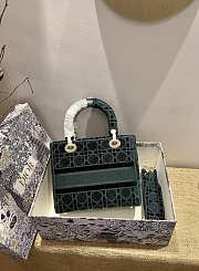 Dior Lady D-Lite five-pattern embroidery Green - 24 x 20 x 11 cm - 5