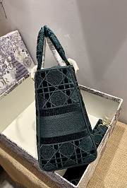 Dior Lady D-Lite five-pattern embroidery Green - 24 x 20 x 11 cm - 2