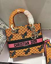 Dior Lady D-Lite Embroidery Orange - M0565O - 24 x 20 x 11 cm - 2