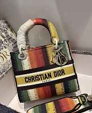 Dior Lady D-Lite Multicolor Embroidery - M0565O - 24 x 20 x 11 cm - 4
