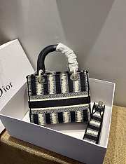 Dior Lady Stripe Series Pink Deep Blue - 24 x 20 x 11 cm - 4