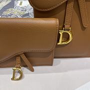 Dior Saddle Multifunctional Phone Bag/Coin Purse Brown  - 5038# - 18.5x12x7.5cm/ 12x7.5cm - 6