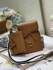 Dior Saddle Multifunctional Phone Bag/Coin Purse Brown  - 5038# - 18.5x12x7.5cm/ 12x7.5cm - 5