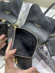 Dior Saddle Multifunctional Phone Bag/Coin Purse Black  - 5038# - 18.5x12x7.5cm/ 12x7.5cm - 3