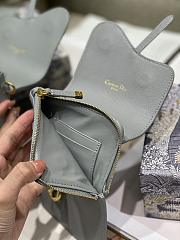 Dior Saddle Multifunctional Phone Bag/Coin Purse Grey - 5038# - 18.5x12x7.5cm/ 12x7.5cm - 4