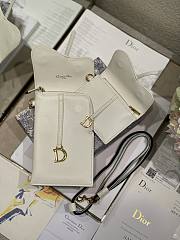 Dior Saddle Multifunctional Phone Bag/Coin Purse White - 5038# - 18.5x12x7.5cm/ 12x7.5cm - 4