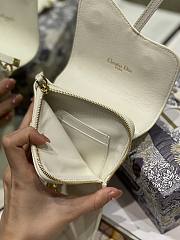 Dior Saddle Multifunctional Phone Bag/Coin Purse White - 5038# - 18.5x12x7.5cm/ 12x7.5cm - 2