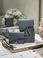 Dior Saddle Multifunctional Phone Bag/Coin Purse Sky Blue - 5038# - 18.5x12x7.5cm/ 12x7.5cm - 1