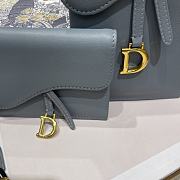 Dior Saddle Multifunctional Phone Bag/Coin Purse Sky Blue - 5038# - 18.5x12x7.5cm/ 12x7.5cm - 6