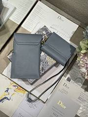 Dior Saddle Multifunctional Phone Bag/Coin Purse Sky Blue - 5038# - 18.5x12x7.5cm/ 12x7.5cm - 5