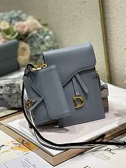 Dior Saddle Multifunctional Phone Bag/Coin Purse Sky Blue - 5038# - 18.5x12x7.5cm/ 12x7.5cm - 3