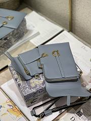Dior Saddle Multifunctional Phone Bag/Coin Purse Sky Blue - 5038# - 18.5x12x7.5cm/ 12x7.5cm - 2
