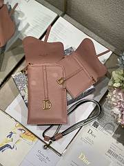 Dior Saddle Multifunctional Phone Bag/Coin Purse Pink - 5038# - 18.5x12x7.5cm/ 12x7.5cm - 3