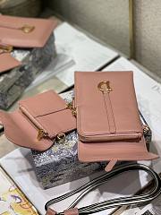 Dior Saddle Multifunctional Phone Bag/Coin Purse Pink - 5038# - 18.5x12x7.5cm/ 12x7.5cm - 2