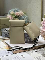 Dior Saddle Multifunctional Phone Bag/Coin Purse Beige - 5038# - 18.5x12x7.5cm/ 12x7.5cm - 3