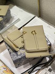 Dior Saddle Multifunctional Phone Bag/Coin Purse Beige - 5038# - 18.5x12x7.5cm/ 12x7.5cm - 2