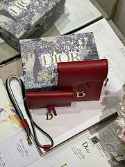 Dior Saddle Multifunctional Phone Bag/Coin Purse Red - 5038# - 18.5x12x7.5cm/ 12x7.5cm - 6