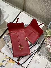 Dior Saddle Multifunctional Phone Bag/Coin Purse Red - 5038# - 18.5x12x7.5cm/ 12x7.5cm - 3