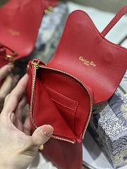 Dior Saddle Multifunctional Phone Bag/Coin Purse Red - 5038# - 18.5x12x7.5cm/ 12x7.5cm - 2