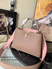 Louis Vuitton Capucines Nile Taurillon leather Grey/Pink - M99336 - 27.0x 18.0 x 9.0 cm - 1
