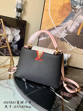 Louis Vuitton Capucines Nile Taurillon leather Black - M48865 - 27.0x 18.0 x 9.0 cm