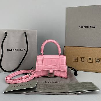 Balenciaga Hourglass Mini Crocodile Cherry Blossom Powder – 92941 - 11.5x14x4.5cm