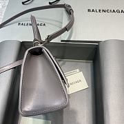 Balenciaga Hourglass In  Smoky Gray Shiny Box Calfskin – 19x8x11cm - 5